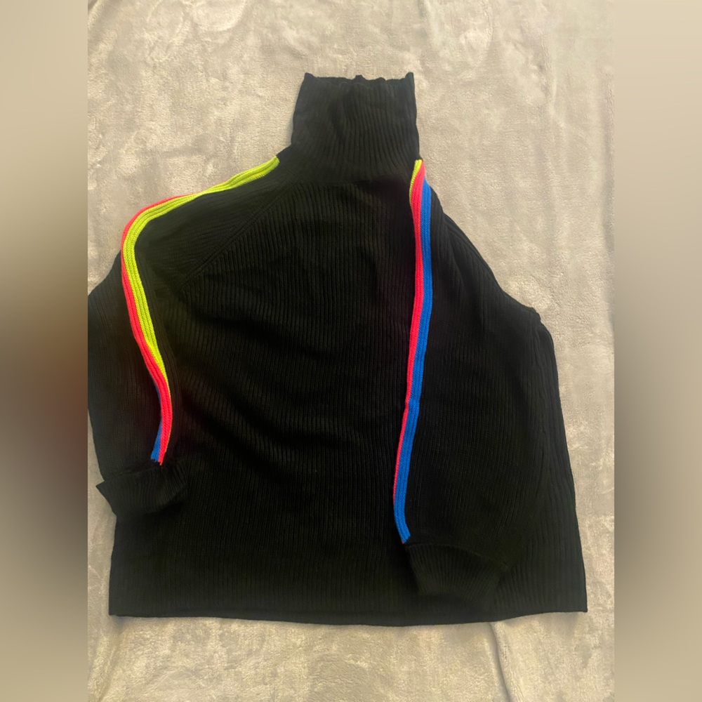 Turtleneck Sweater with Neon Stripes Future Collective with Kahlana Barfield - Picture 2 of 5
